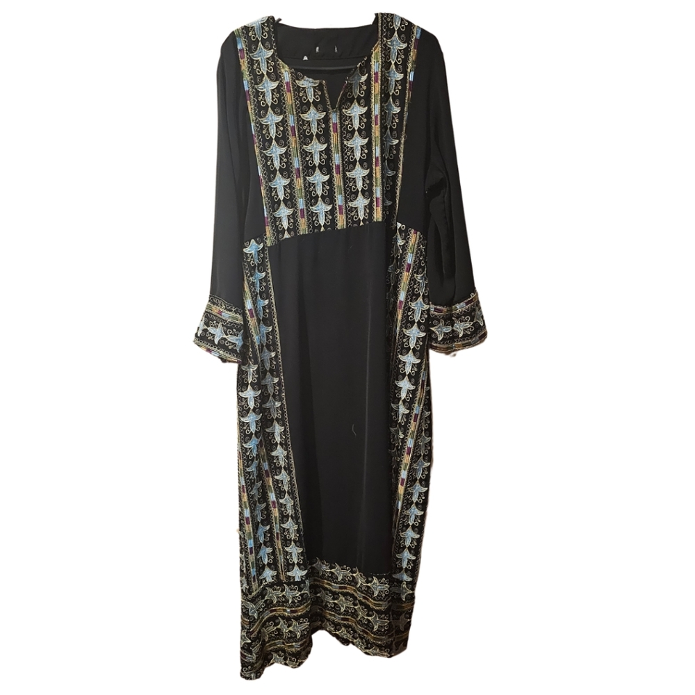 60s Amazing Sparkle Embroidered Caftan